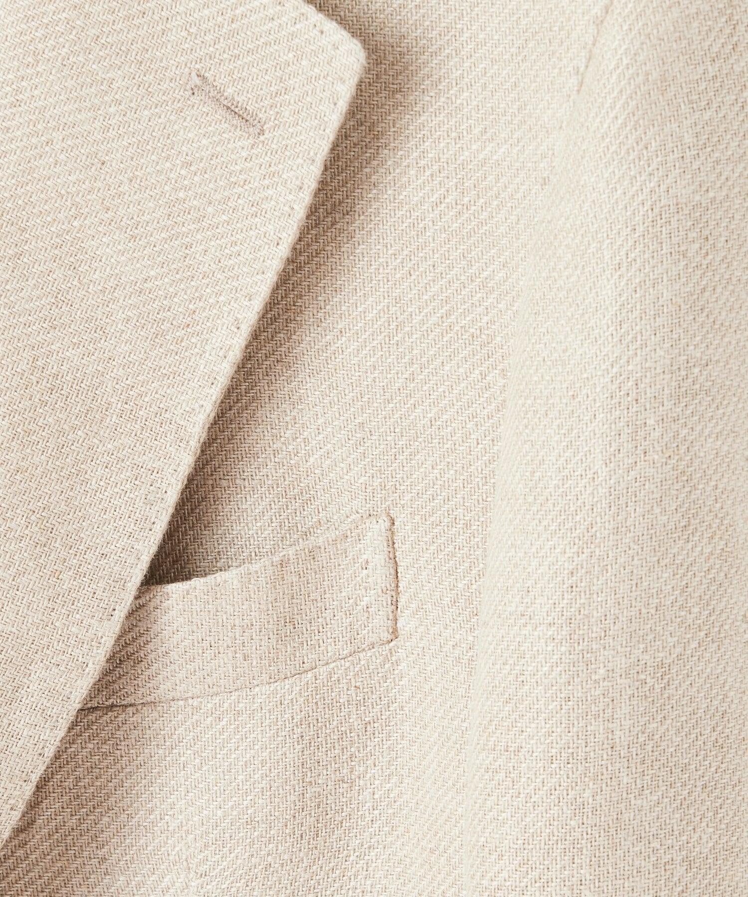 Italian Linen Sport Coat in Khaki Product Image