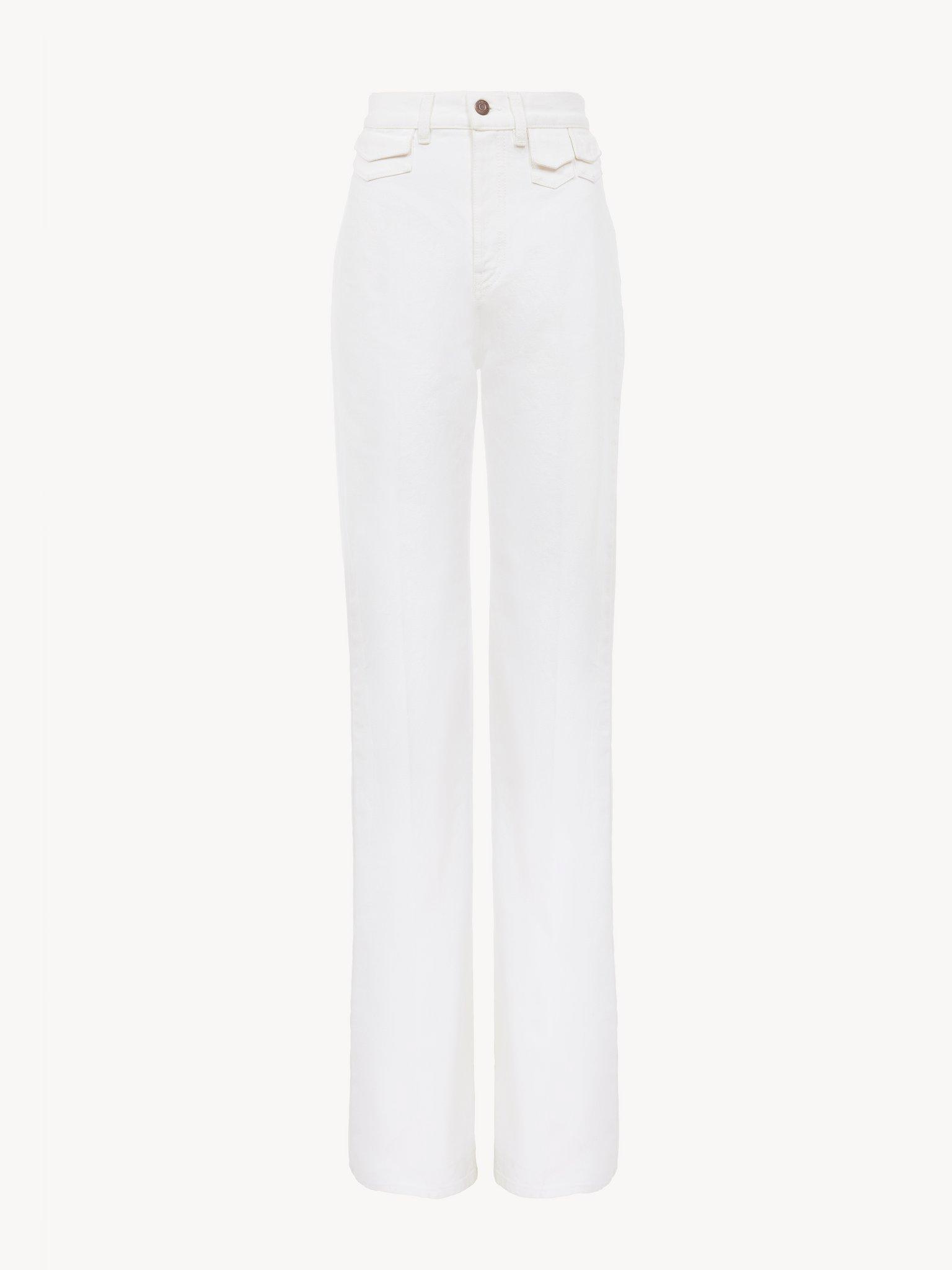 High-rise flare jeans in denim Product Image