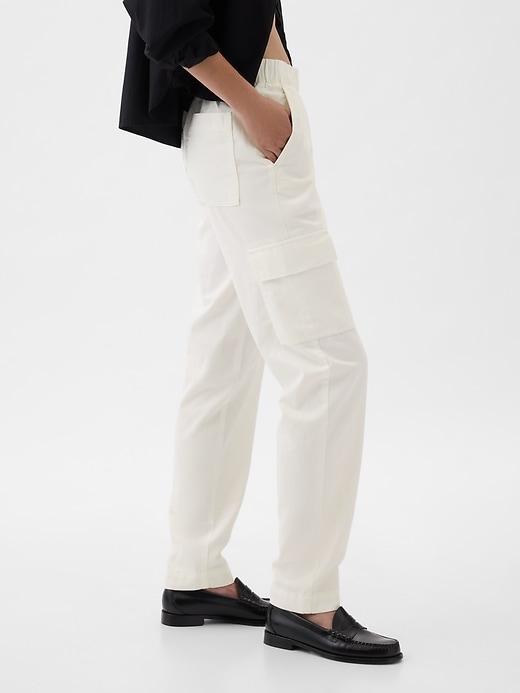 Mid Rise Twill Cargo Pants Product Image