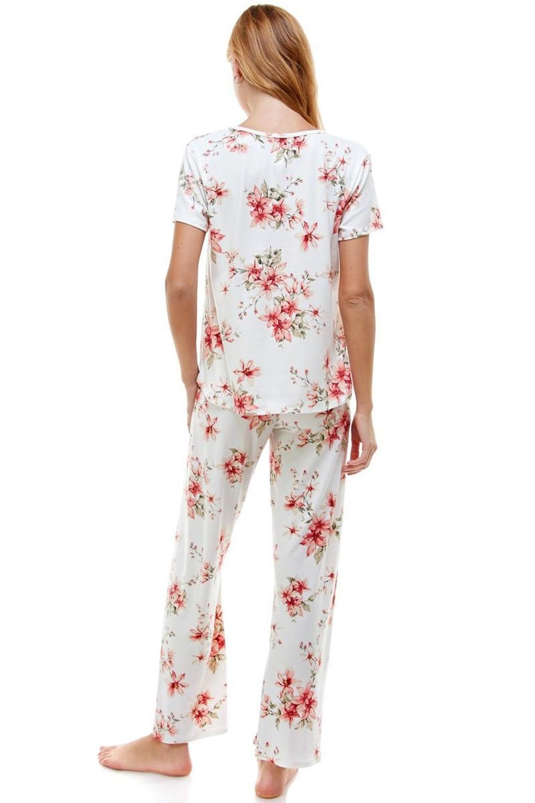 Lounge Wear Set Short Sleeve & Pants Matching Sets Product Image