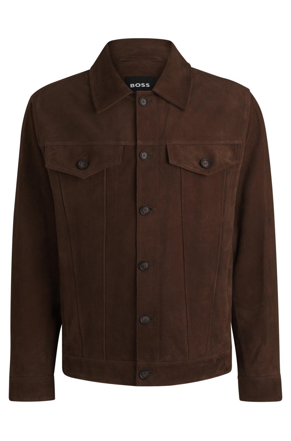 Regular-fit jacket in suede Product Image