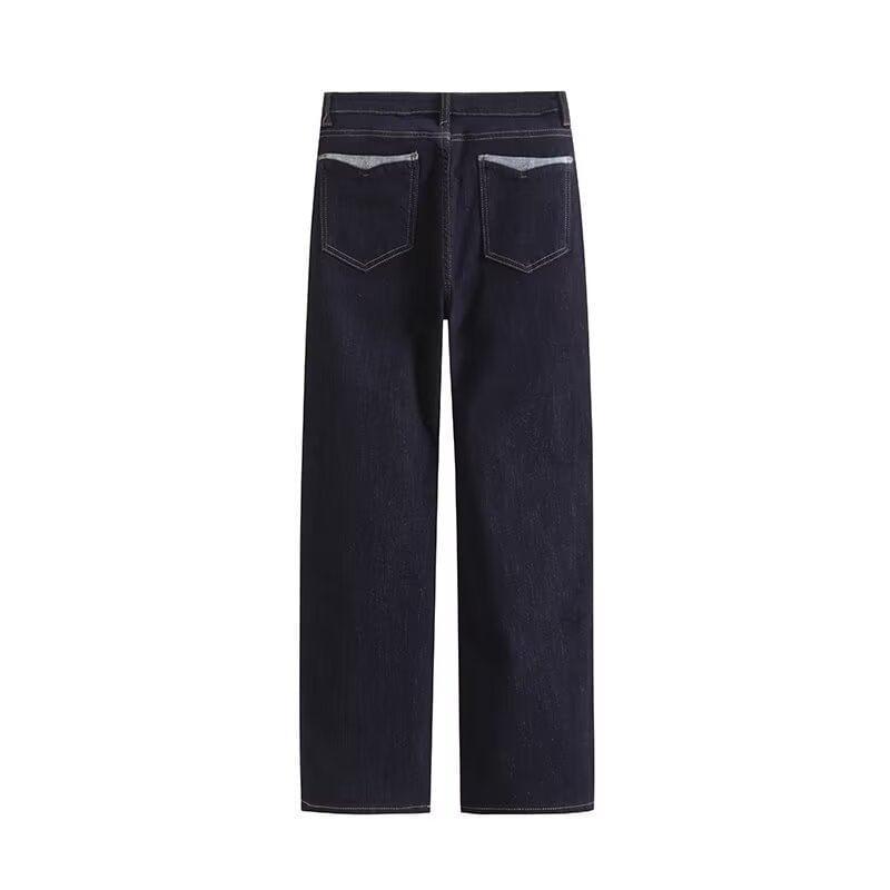 High Rise Straight Leg Jeans Product Image