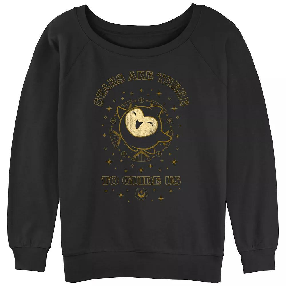 Disney's Wish Juniors' Stars Are There To Guide Us Slouchy Terry Graphic Pullover, Women's, Size: XL, Black Product Image