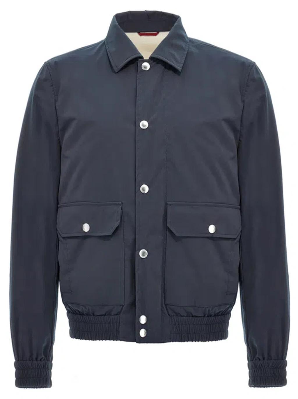 BRUNELLO CUCINELLI Water Repellent Jacket In Blue Product Image