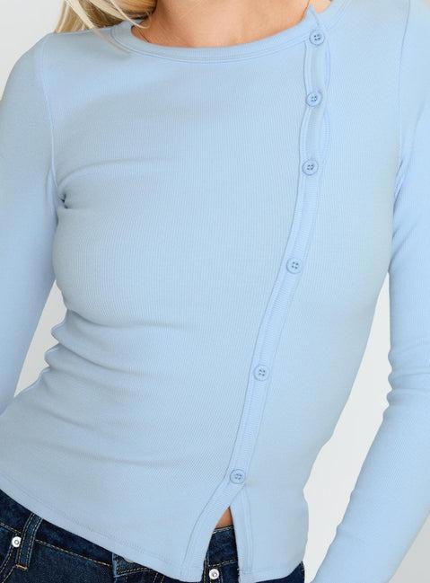 Passoni Long Sleeve Top Blue Product Image