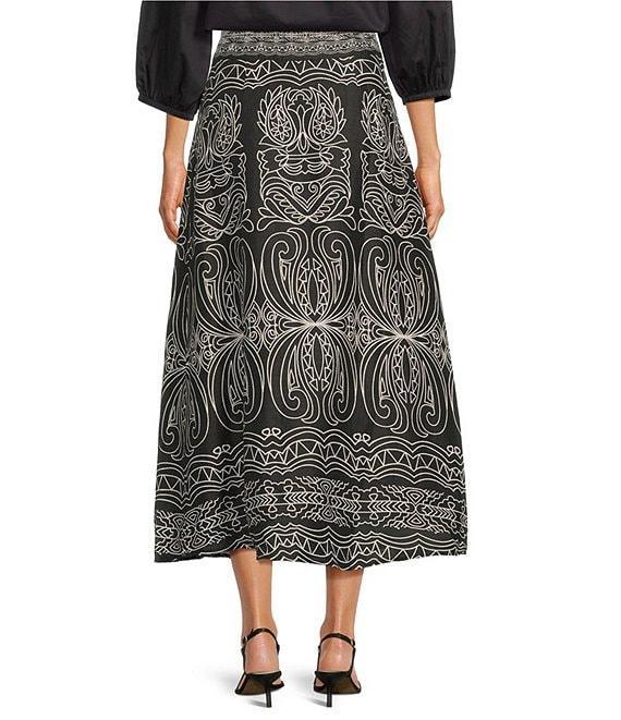 tyler boe Valentina Florentine Scroll Print A-Line Skirt Product Image