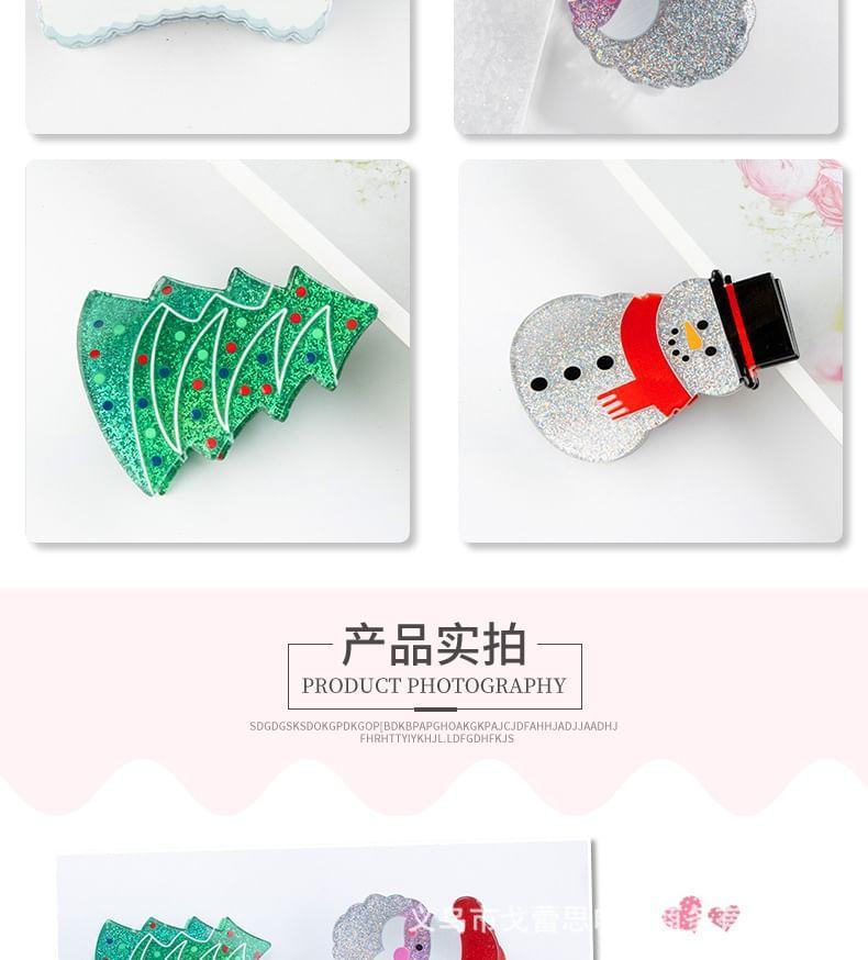 Christmas Acrylic Hair Clips (Various Designs) Product Image