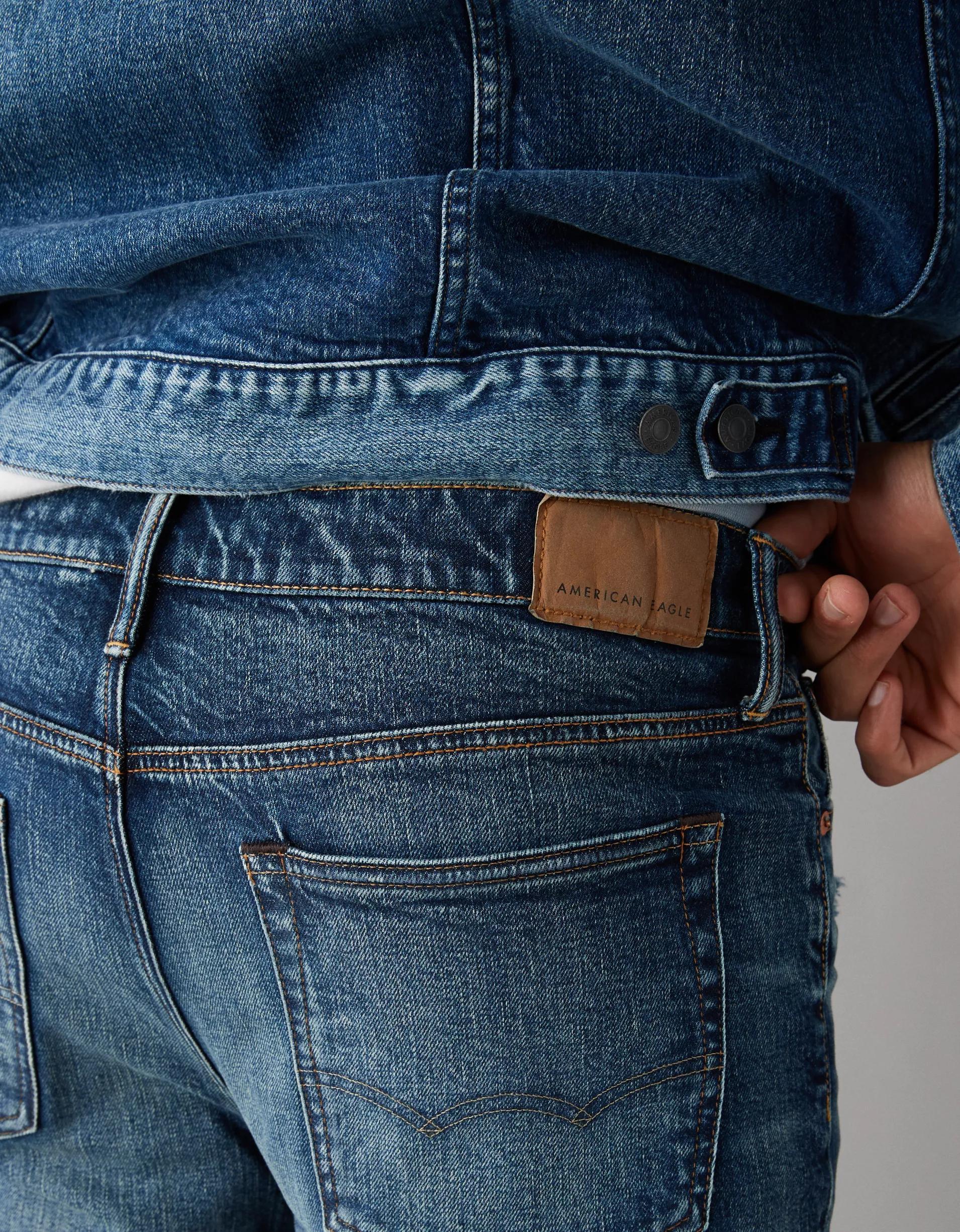 AE EasyFlex Distressed Relaxed Straight Jean Product Image