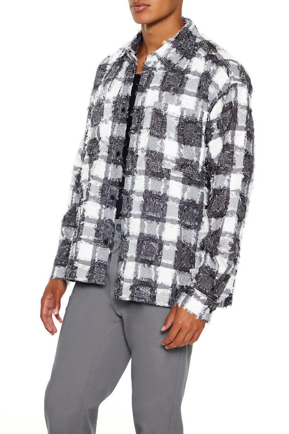 Frayed Textured Plaid Shirt | Forever 21 Product Image