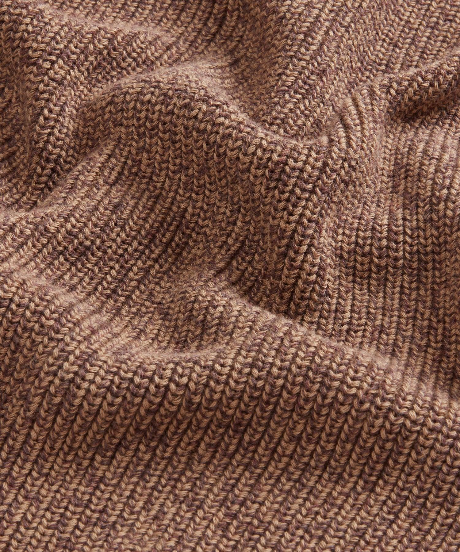 Todd Snyder x Woolrich Cotton Zip-Up Sweater in Brown Product Image