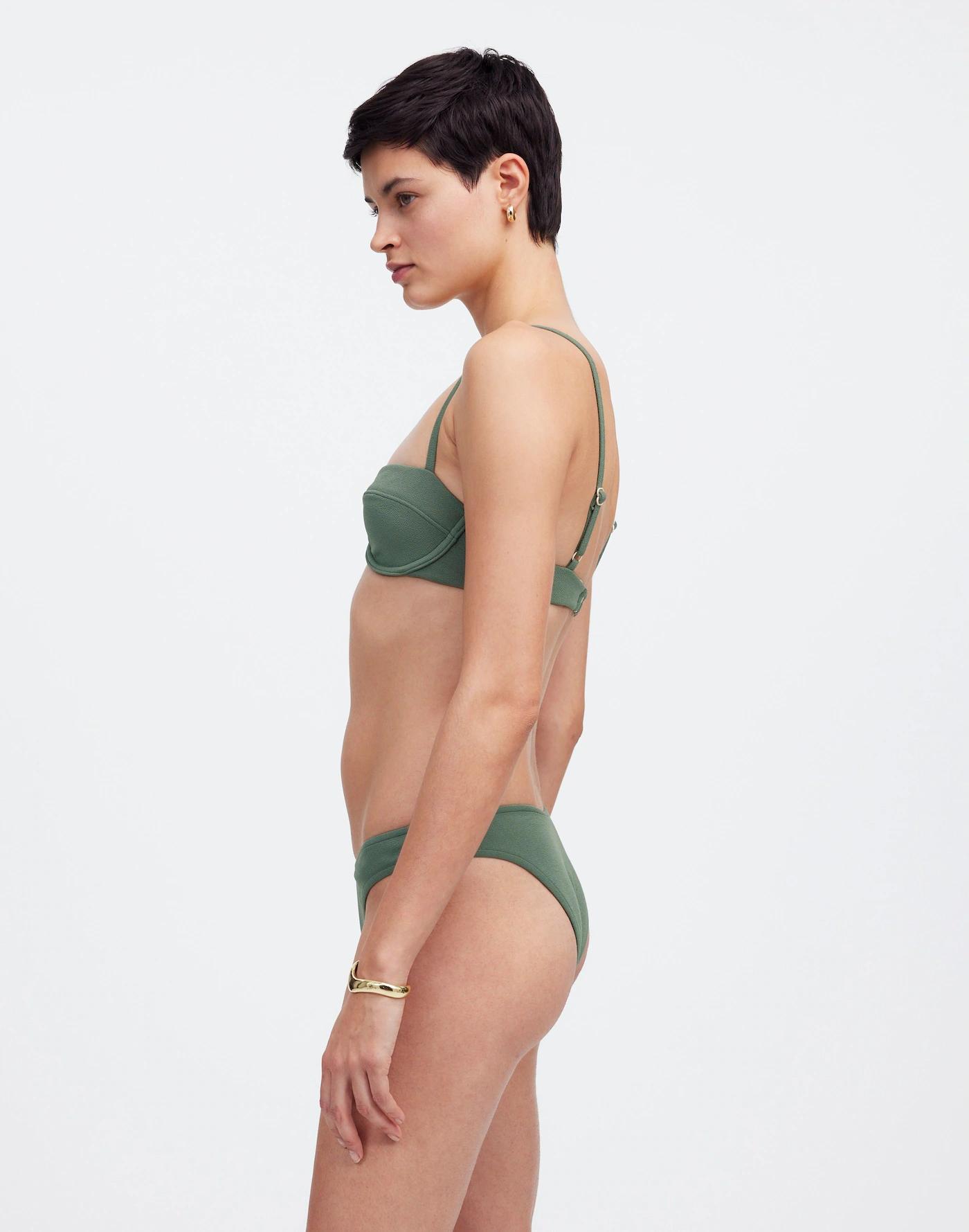 Zulu & Zephyr Eucalyptus Textured Bikini Bottom Product Image