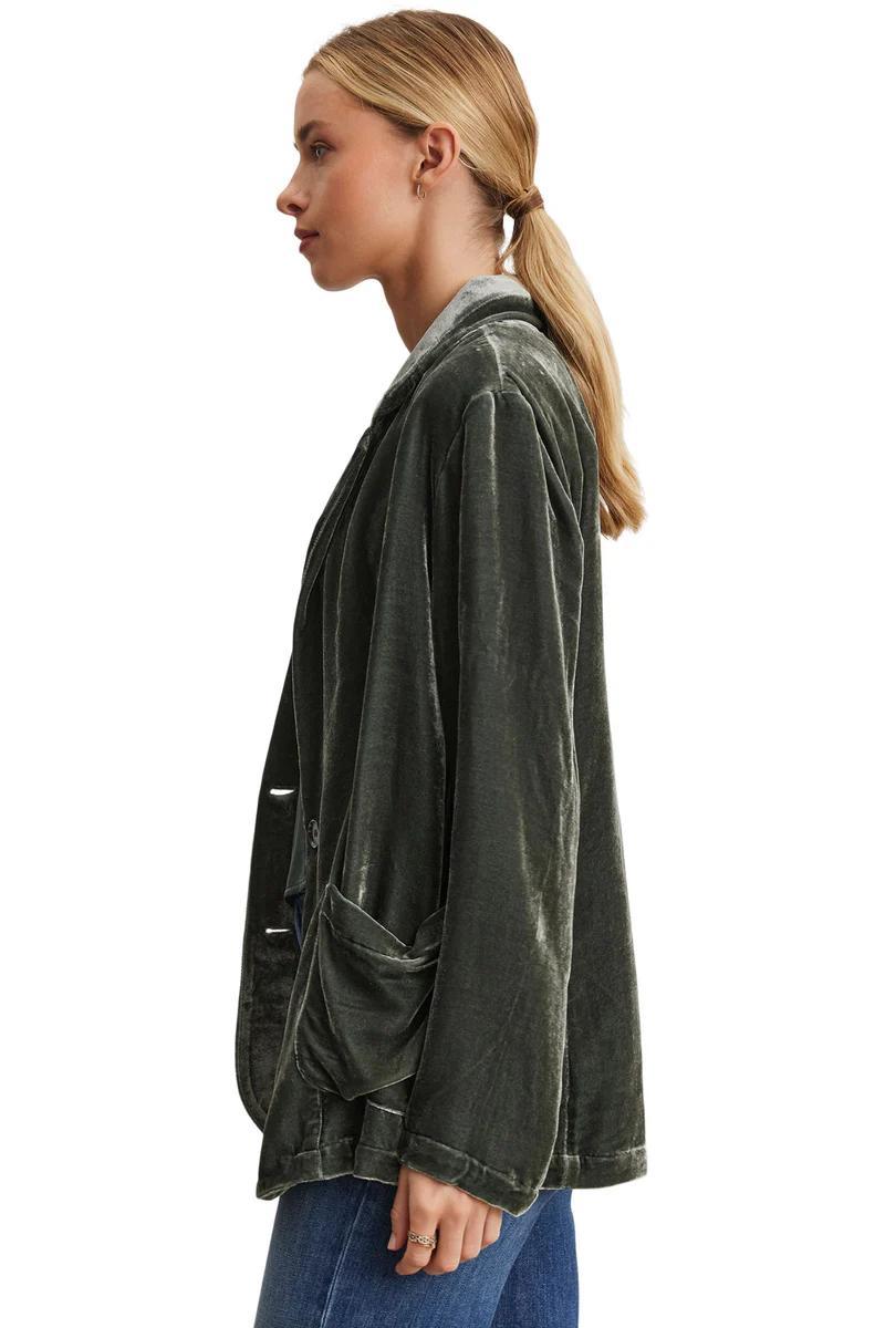 Kyla Relaxed Velvet Blazer Product Image