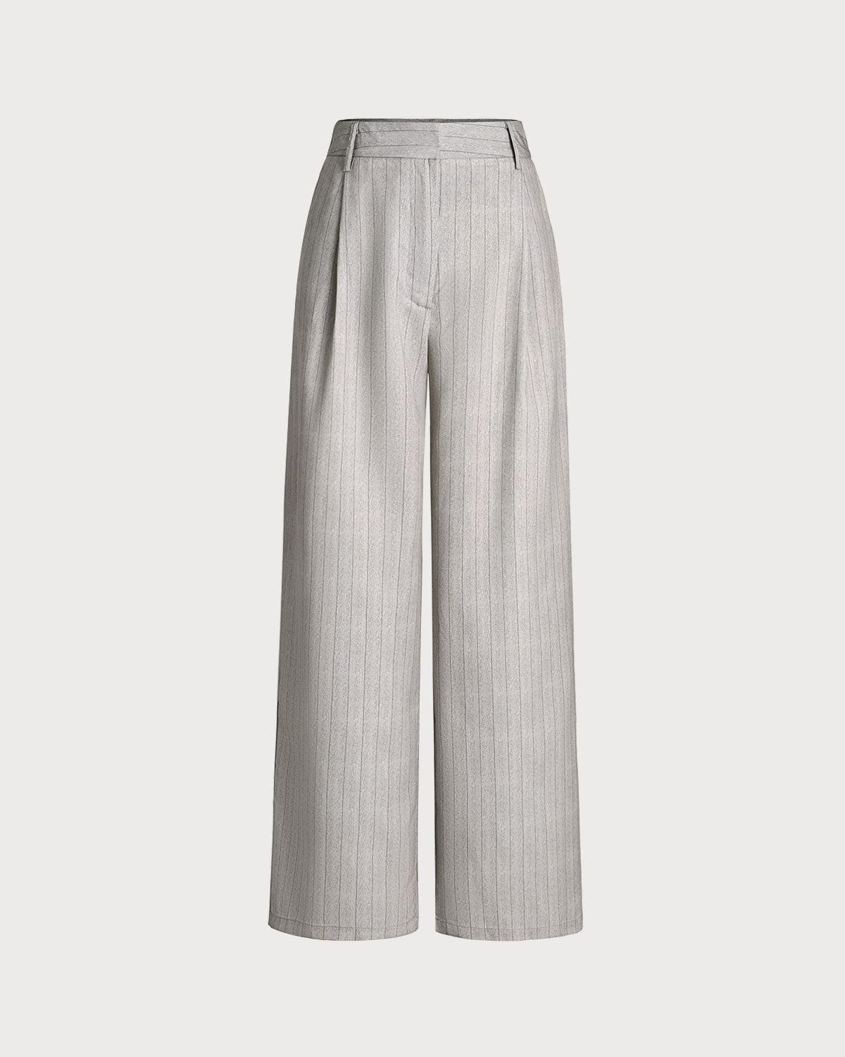 Khaki Striped Pocket Pants Product Image