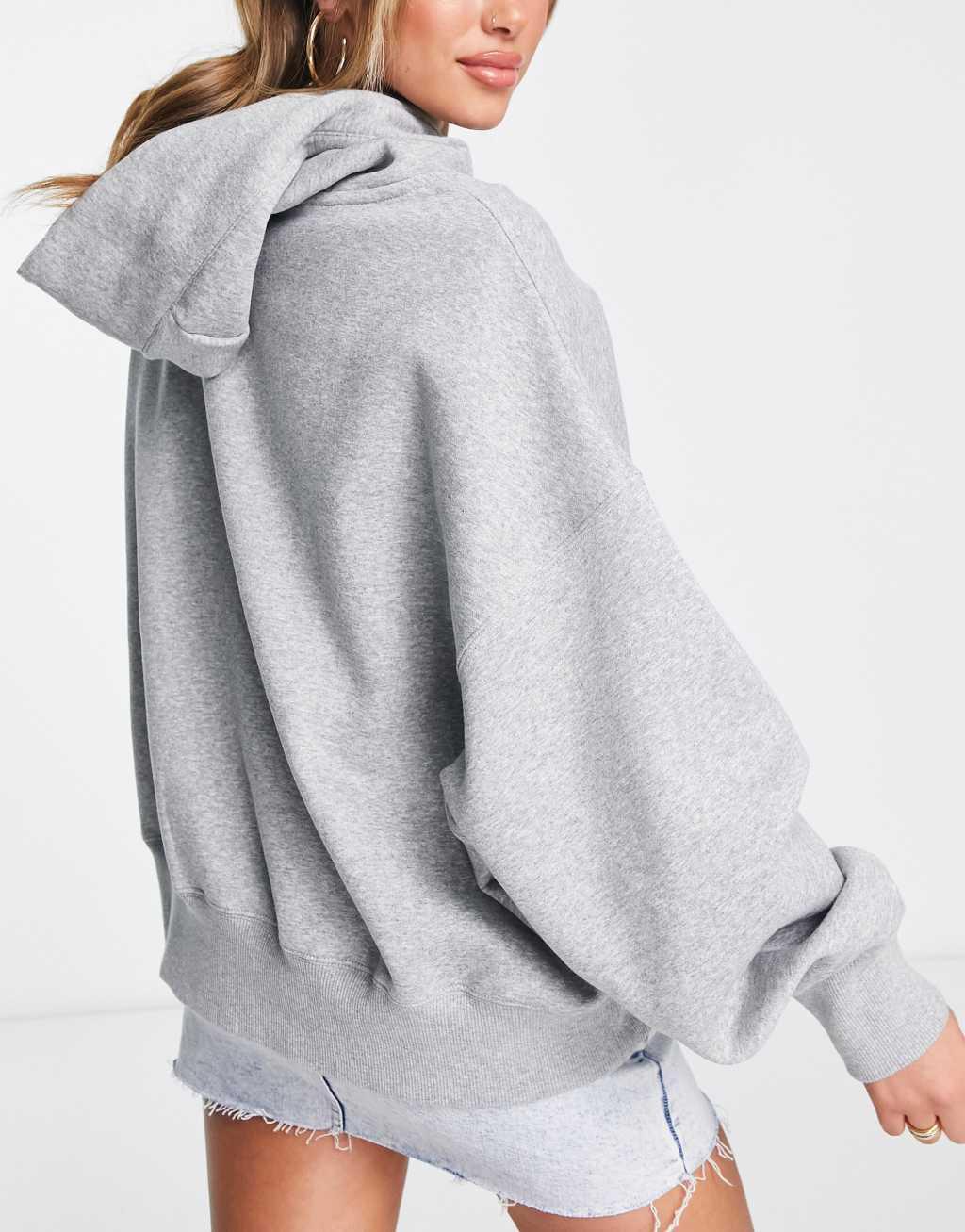 Nike Phoenix Fleece super oversized hoodie in gray Product Image