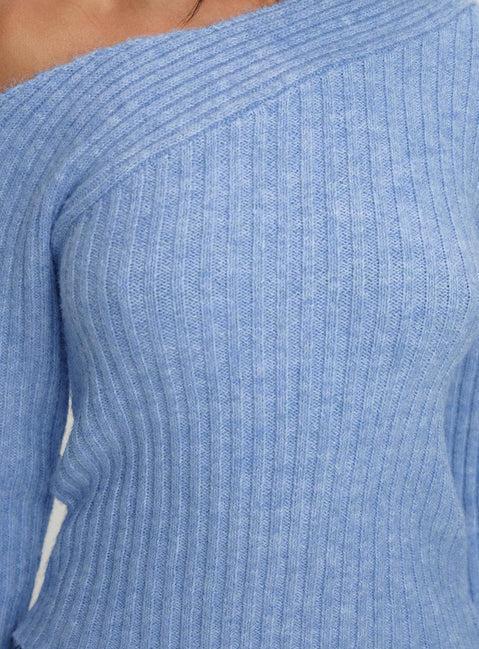 Phillips Cold Shoulder Sweater Blue Product Image