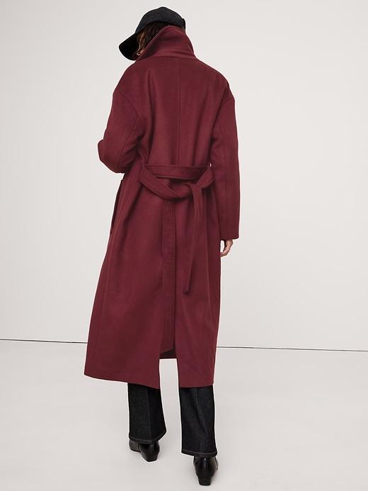 Oversized Wool-Cashmere Wrap Coat Product Image