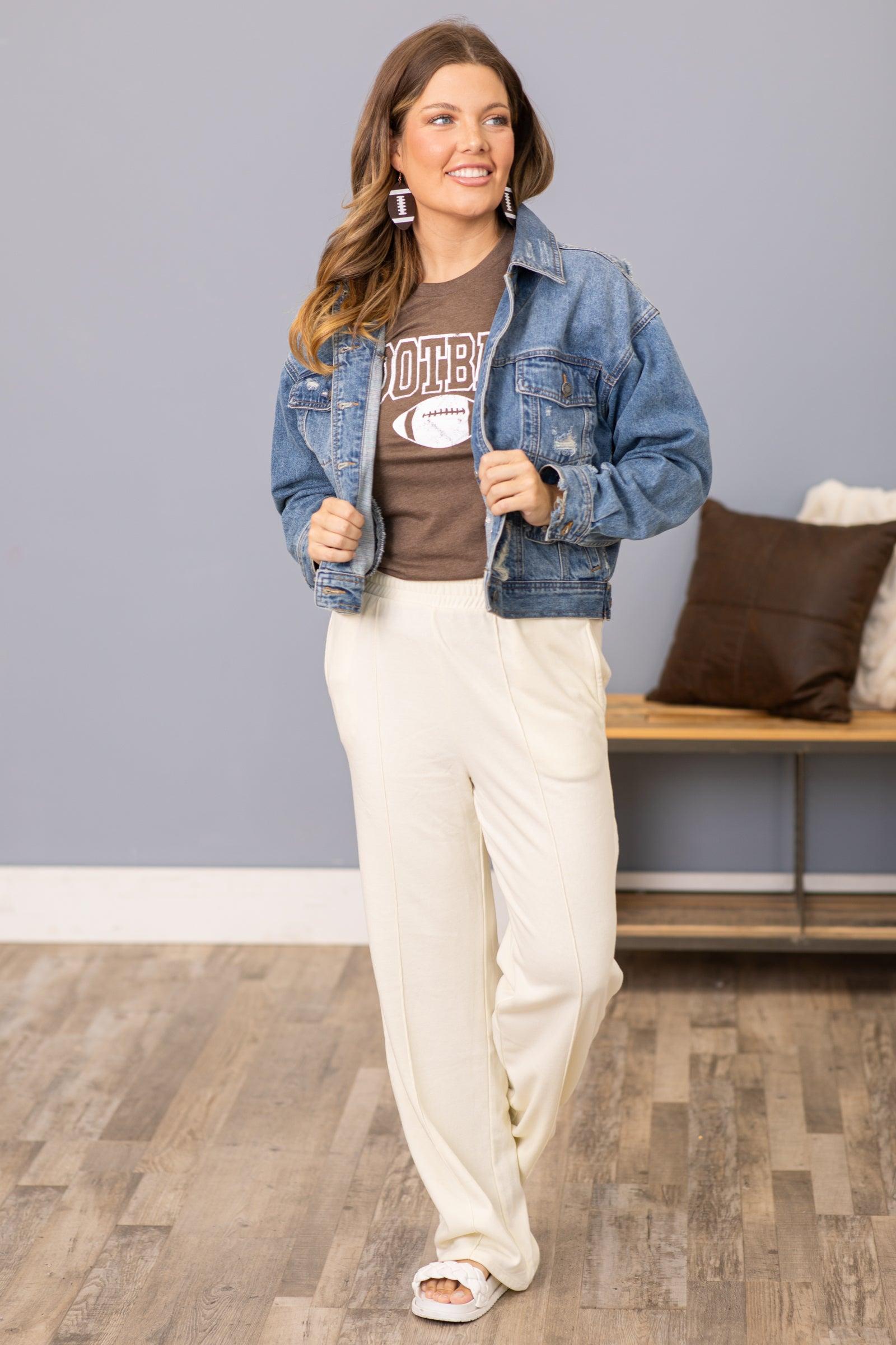 Judy Blue Lightly Distressed Denim Jacket Product Image