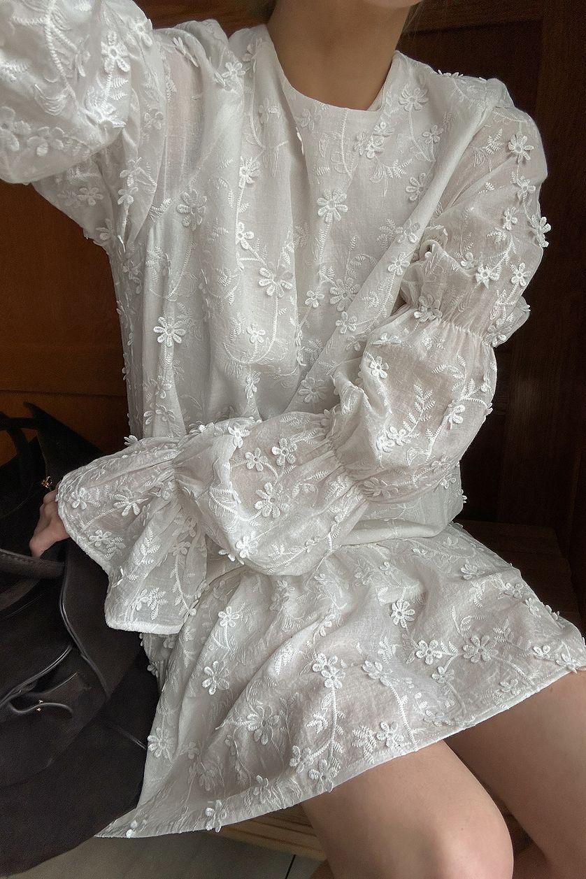 Sleeve Detail Deep Back Dress Product Image