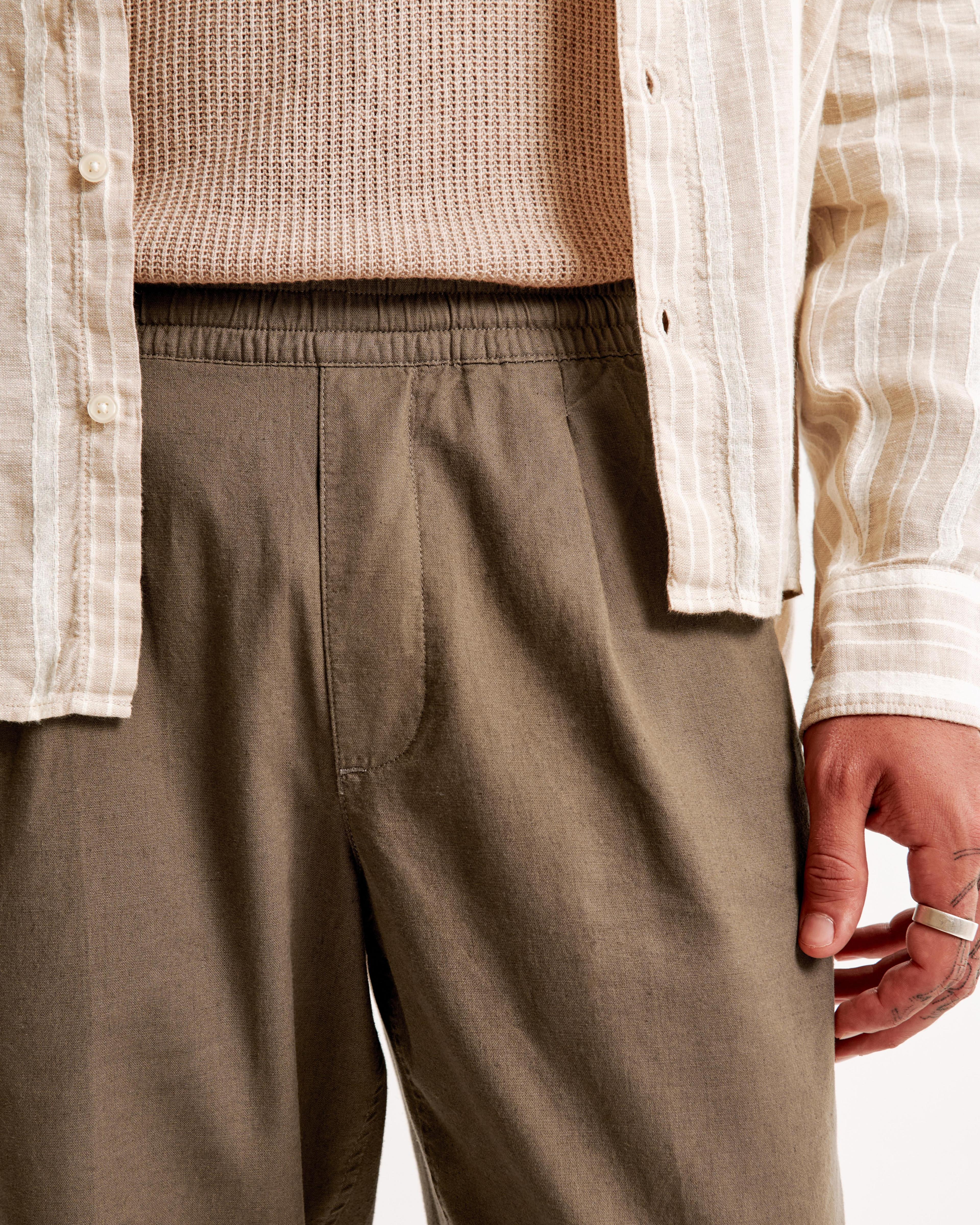 Linen-Blend Pull-On Pant Product Image