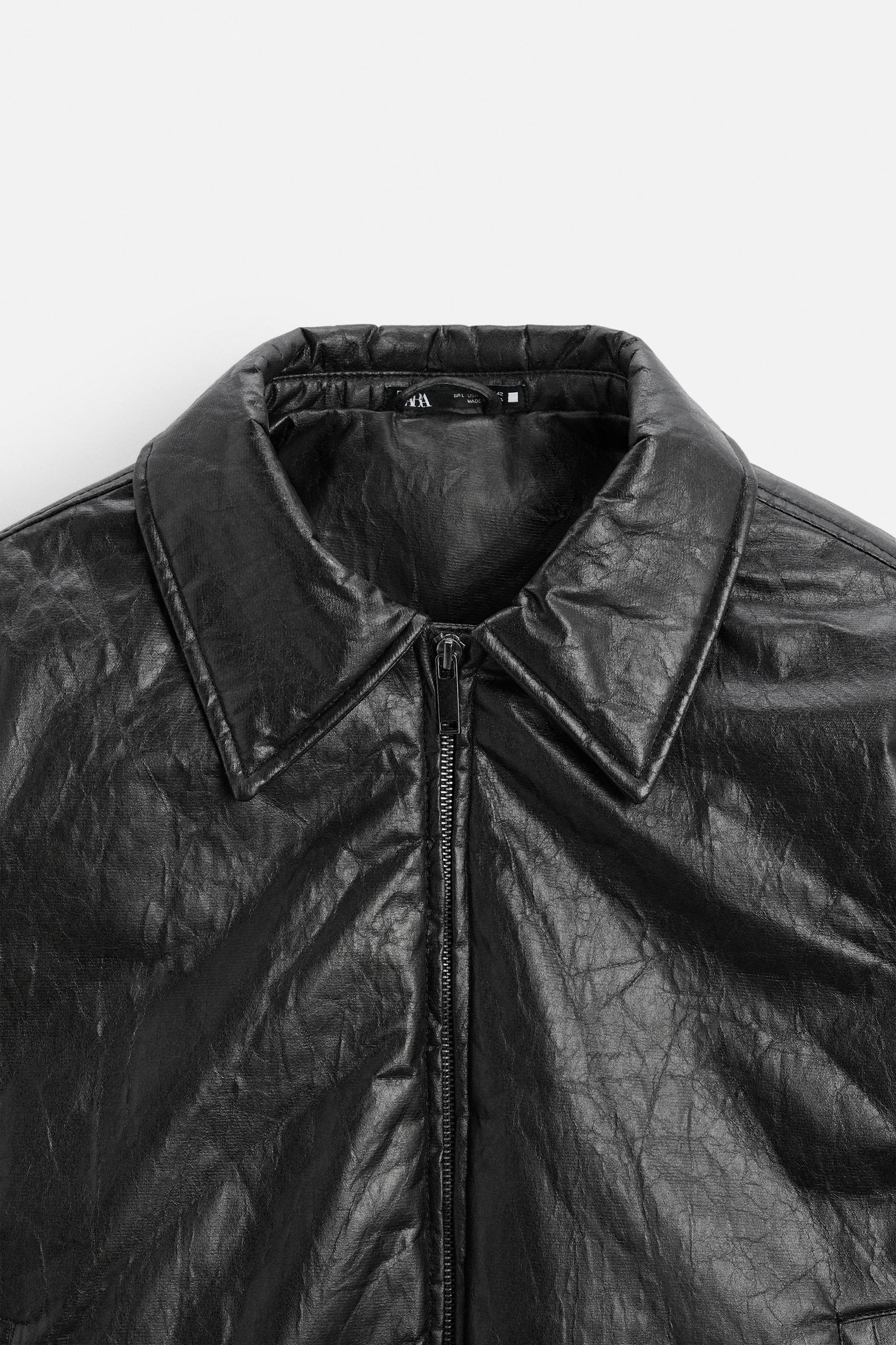 FAUX LEATHER PADDED JACKET Product Image