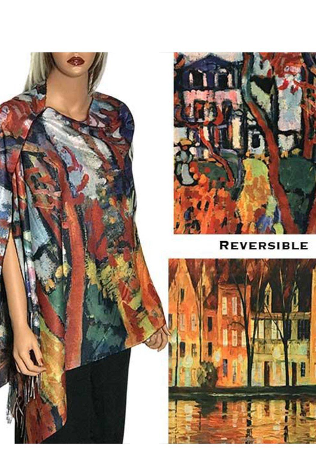 Sueded Art Design Reversible Shawls Product Image