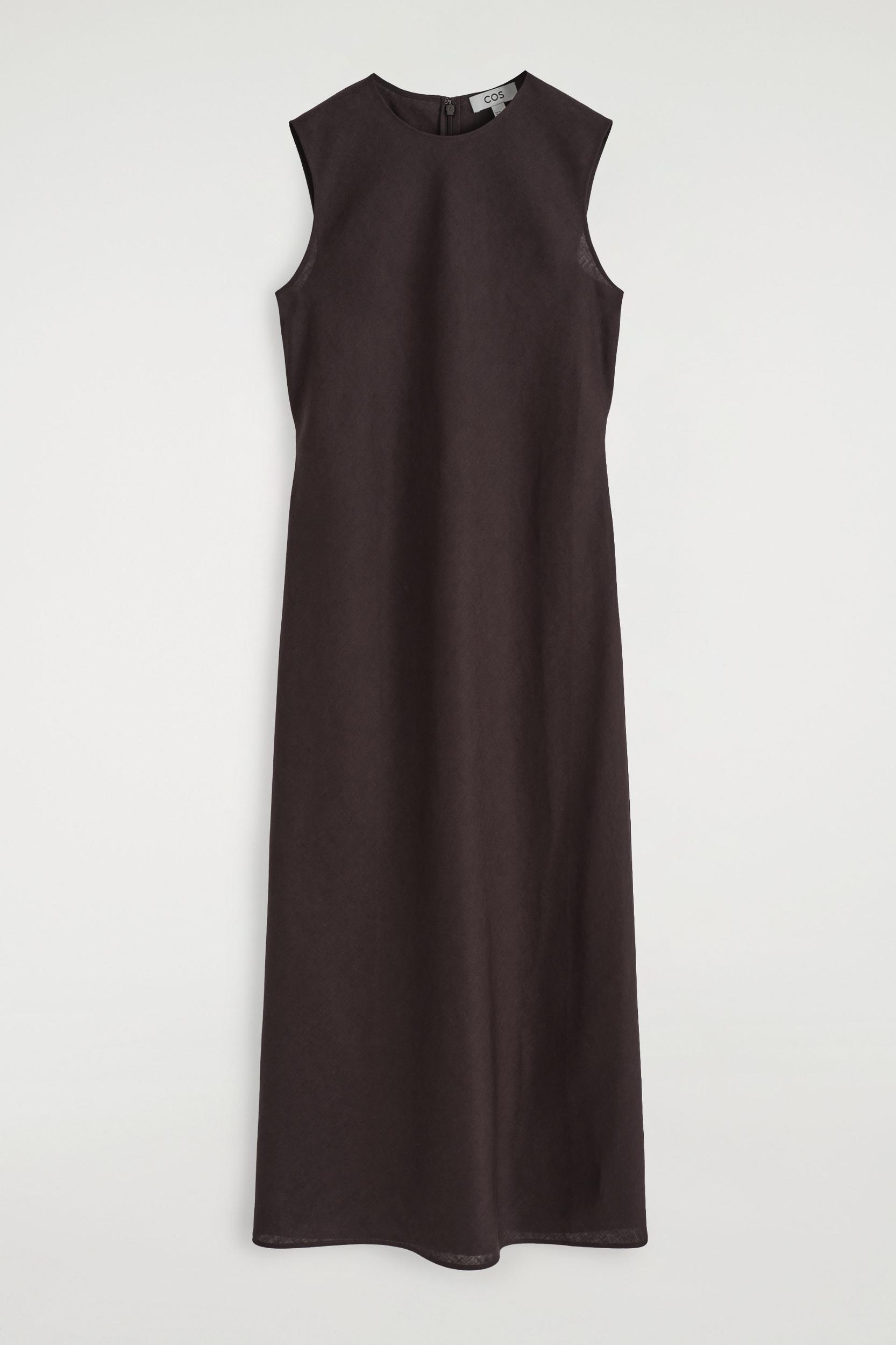 BIASCUT LINENBLEND MIDI DRESS Product Image