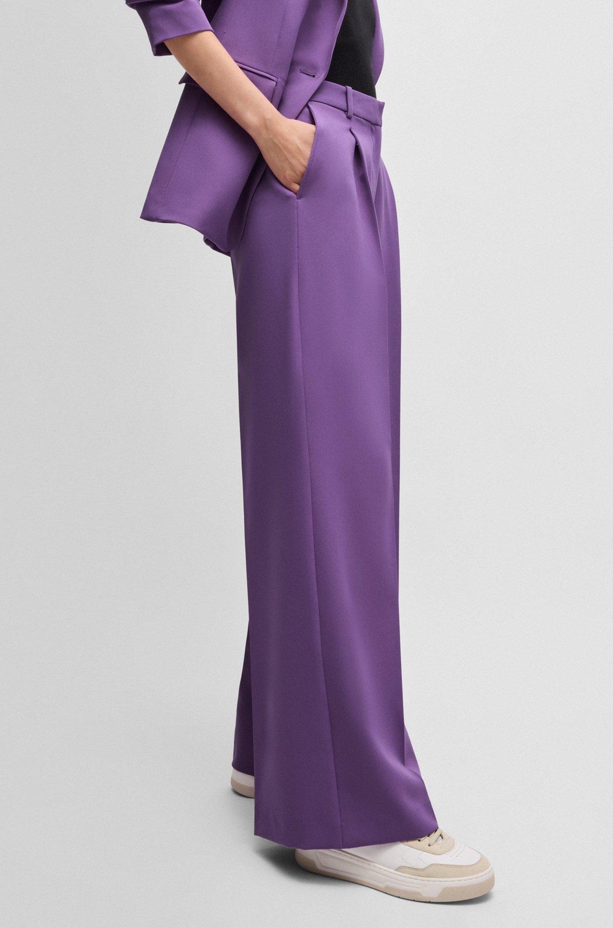 Boot-leg trousers in stretch fabric Product Image