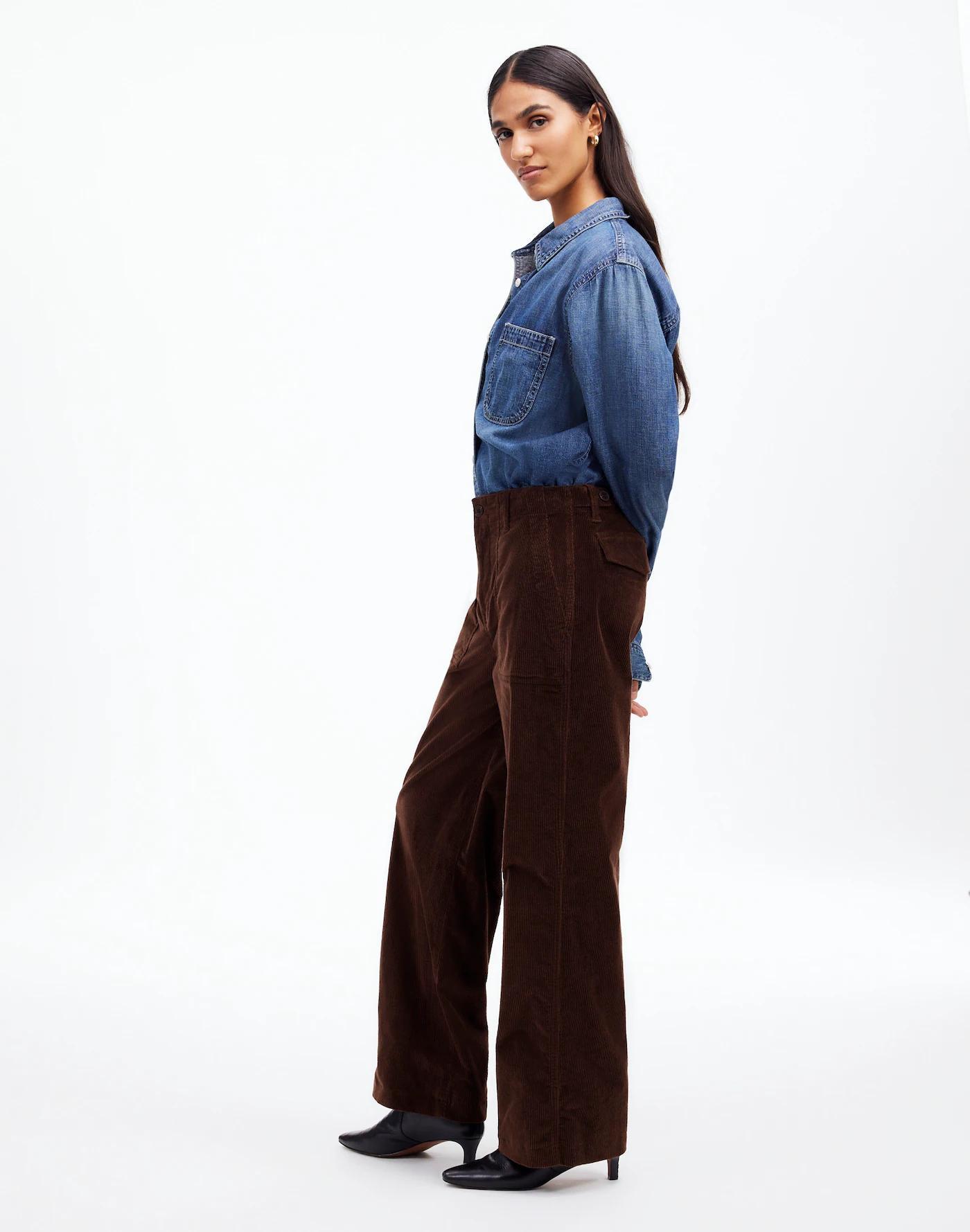 Low-Slung Baggy Utility Pants in Corduroy Product Image