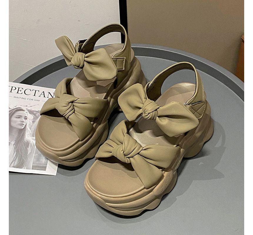 Platform Bow Sandals Product Image