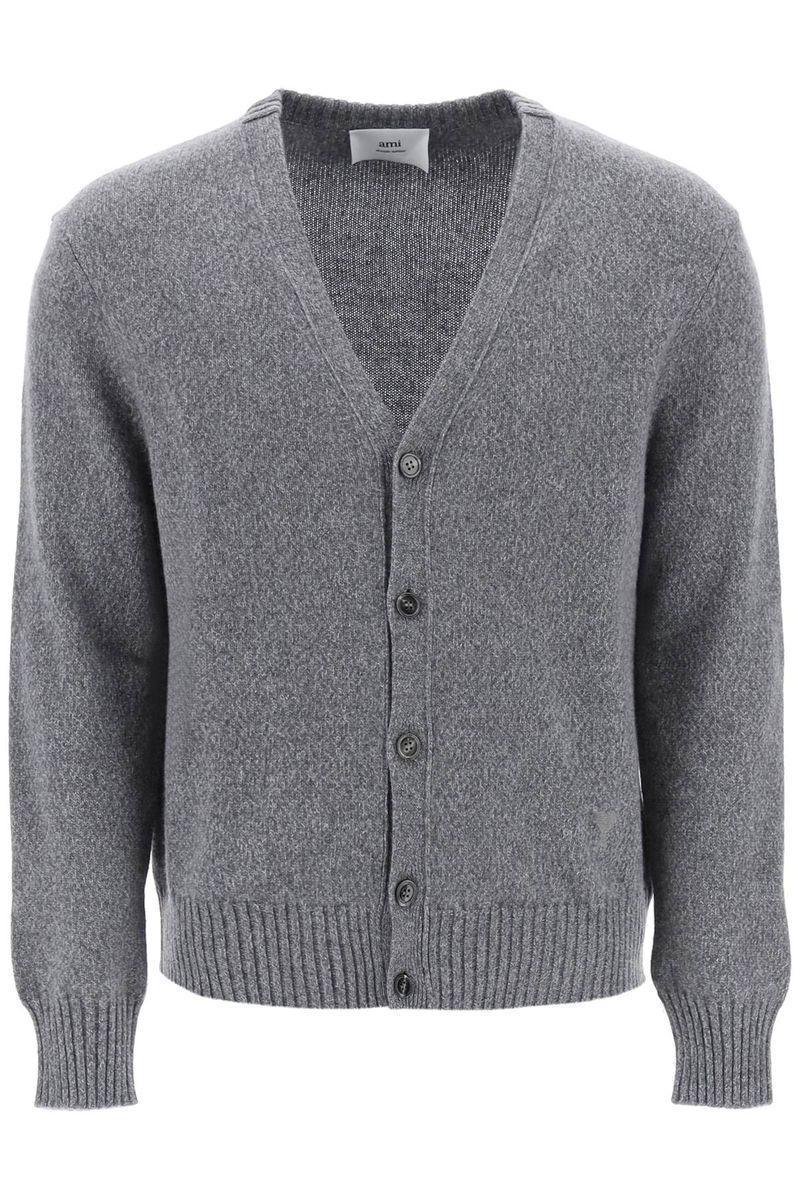 AMI ALEXANDRE MATTIUSSI Ami Alexandre Matiussi Melange Cashmere Cardigan Men In Multicolor Product Image