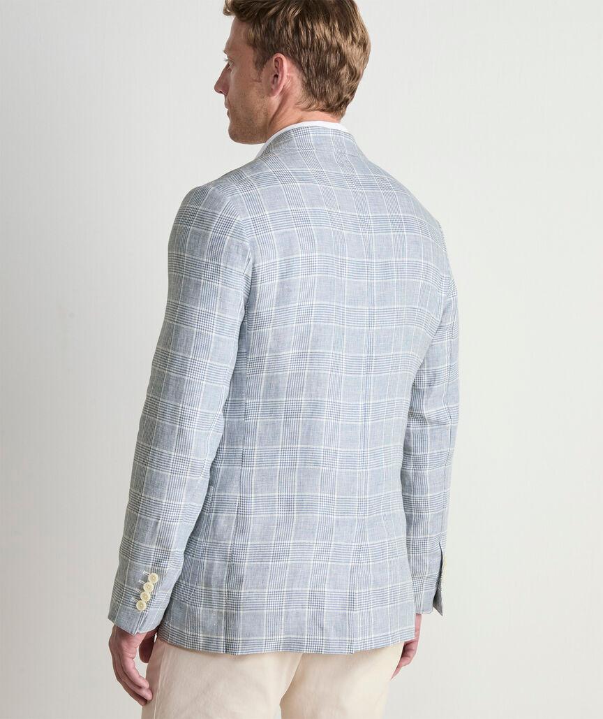 Helmsman Plaid Linen Blazer Product Image