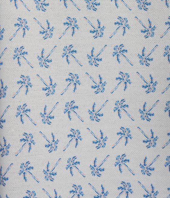 Roundtree & Yorke Performance Short Sleeve Mini Palm Tree Print Polo Shirt Product Image
