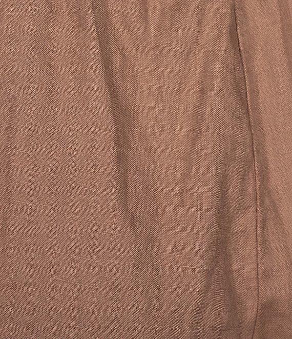 Eileen Fisher Petite Organic Linen Elastic Waist Pleated Lantern Ankle Pants Product Image