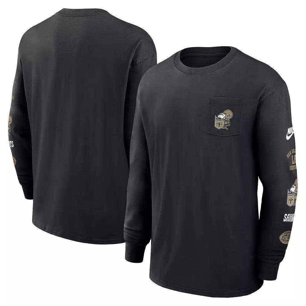 Men's Nike Royal Buffalo Bills Rewind Heavy Max 90 Pocket Long Sleeve T-Shirt,  Product Image