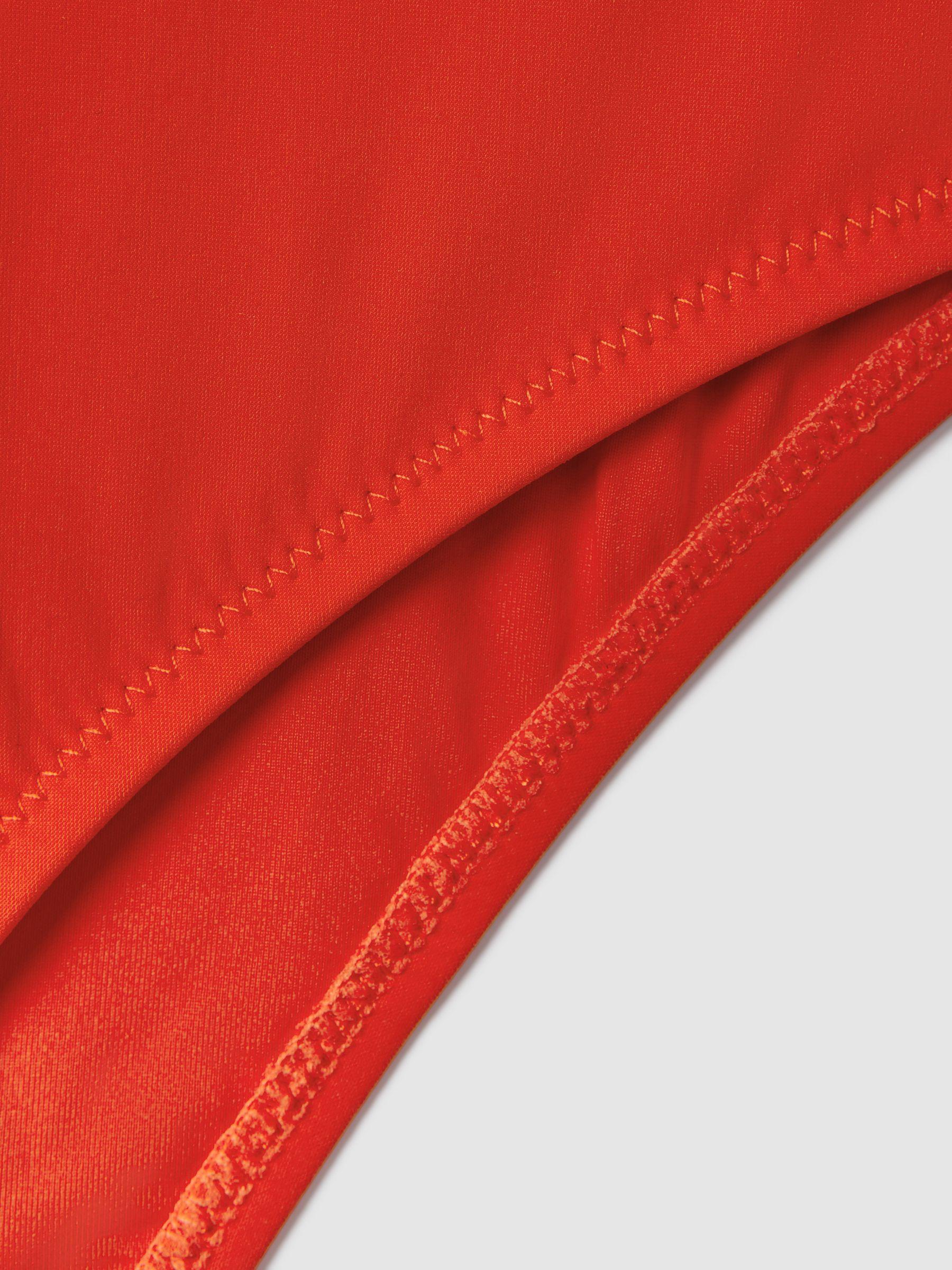 High Rise Bikini Bottoms in Red Product Image