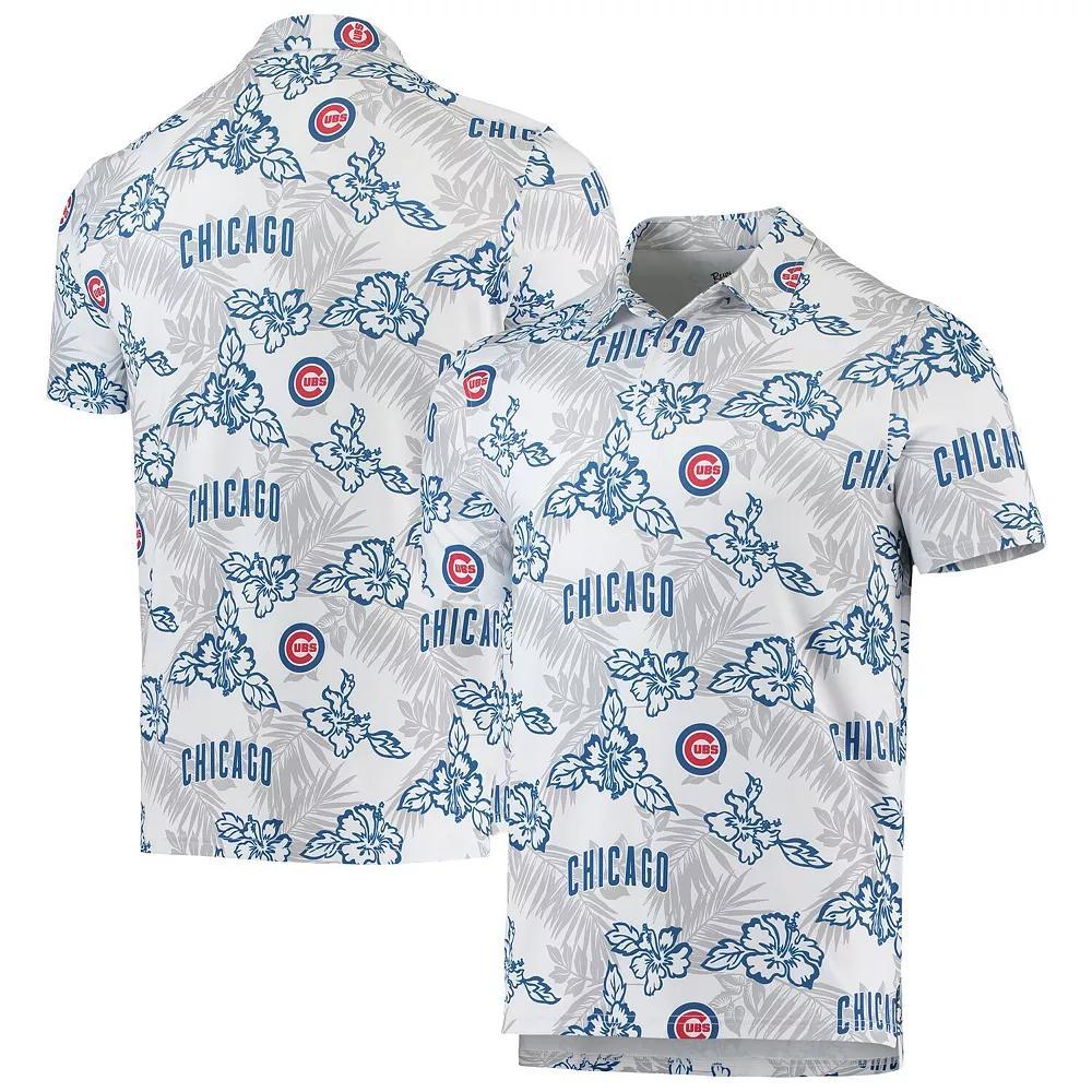 Men's Reyn Spooner White Chicago Cubs Performance Polo, Size: XL Product Image
