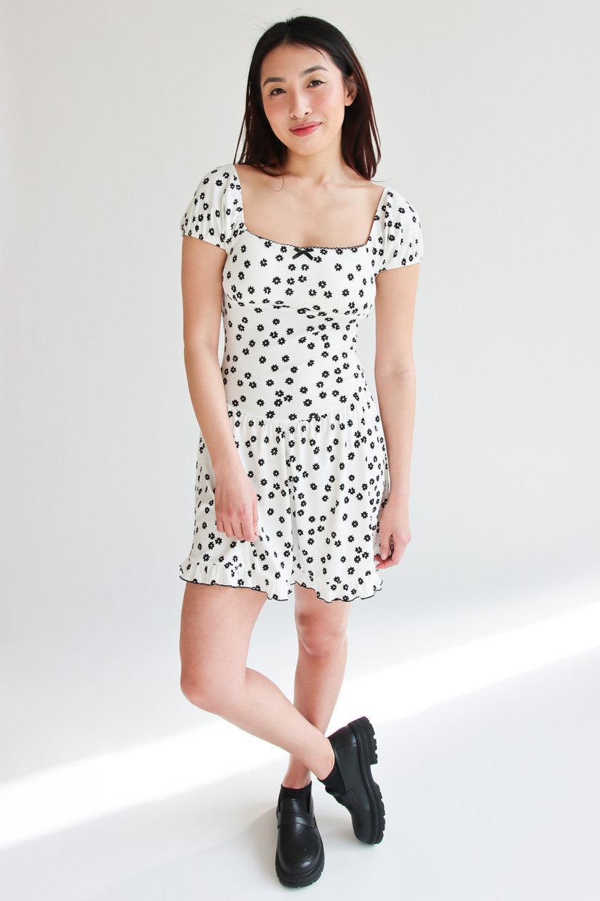 Floral Print Drop Waist Dress Product Image