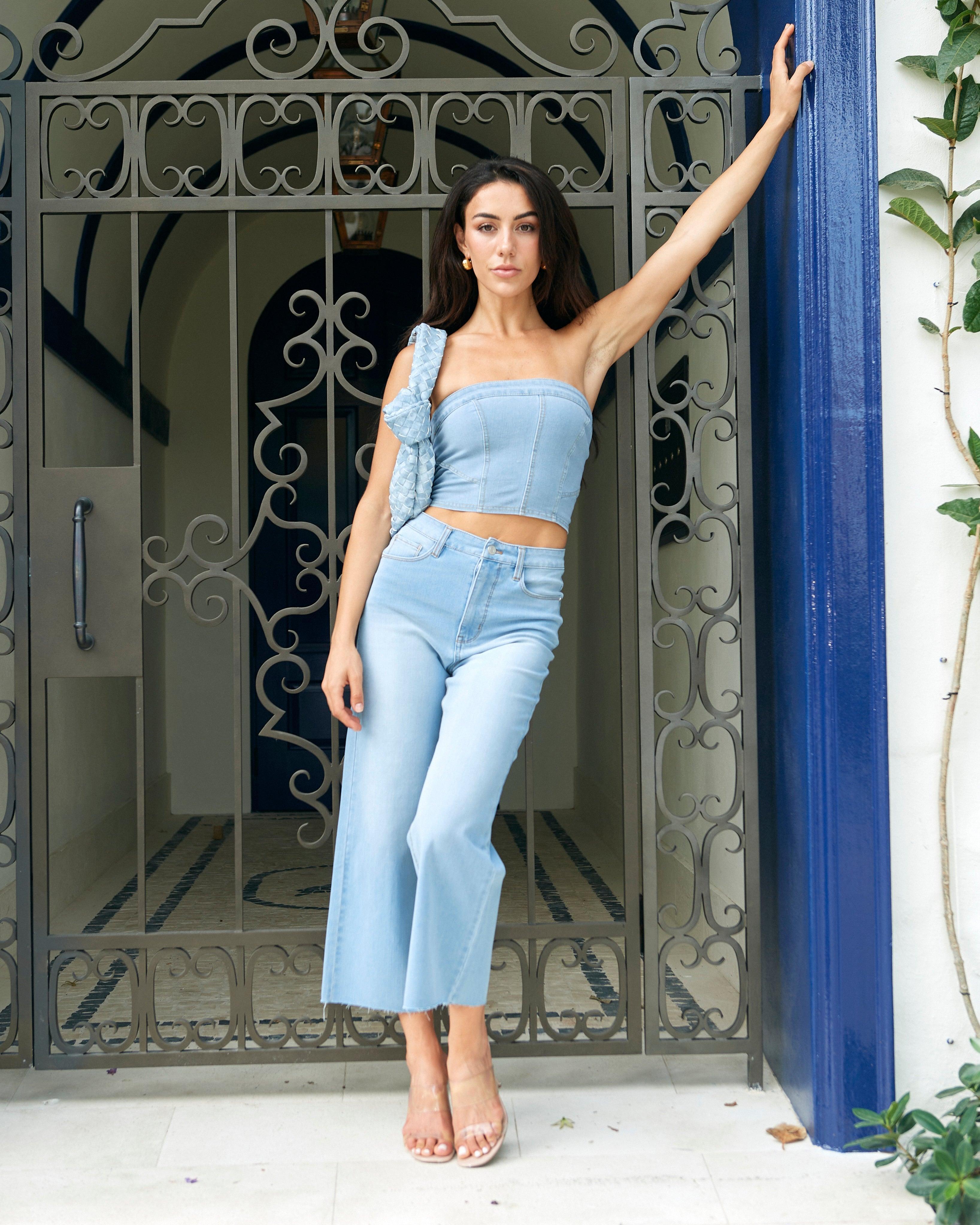 Do It All Denim Tube Top Product Image