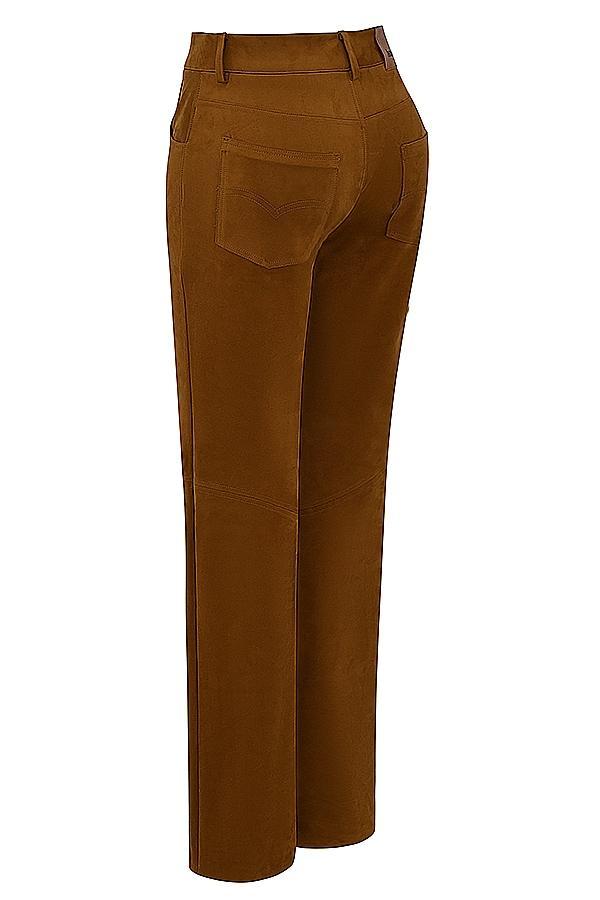 Apollo  tan vegan suede trousers Product Image