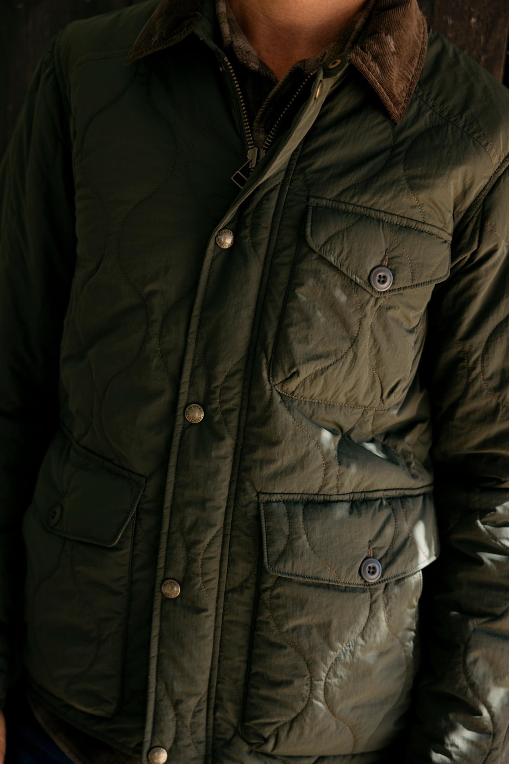 Andrew Lightweight Quilted Jacket - Olive Product Image