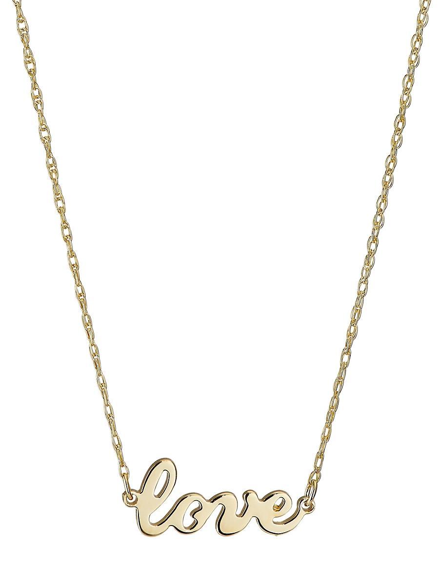 Womens Addison 18K-Yellow-Gold Vermeil Love Pendant Necklace Product Image