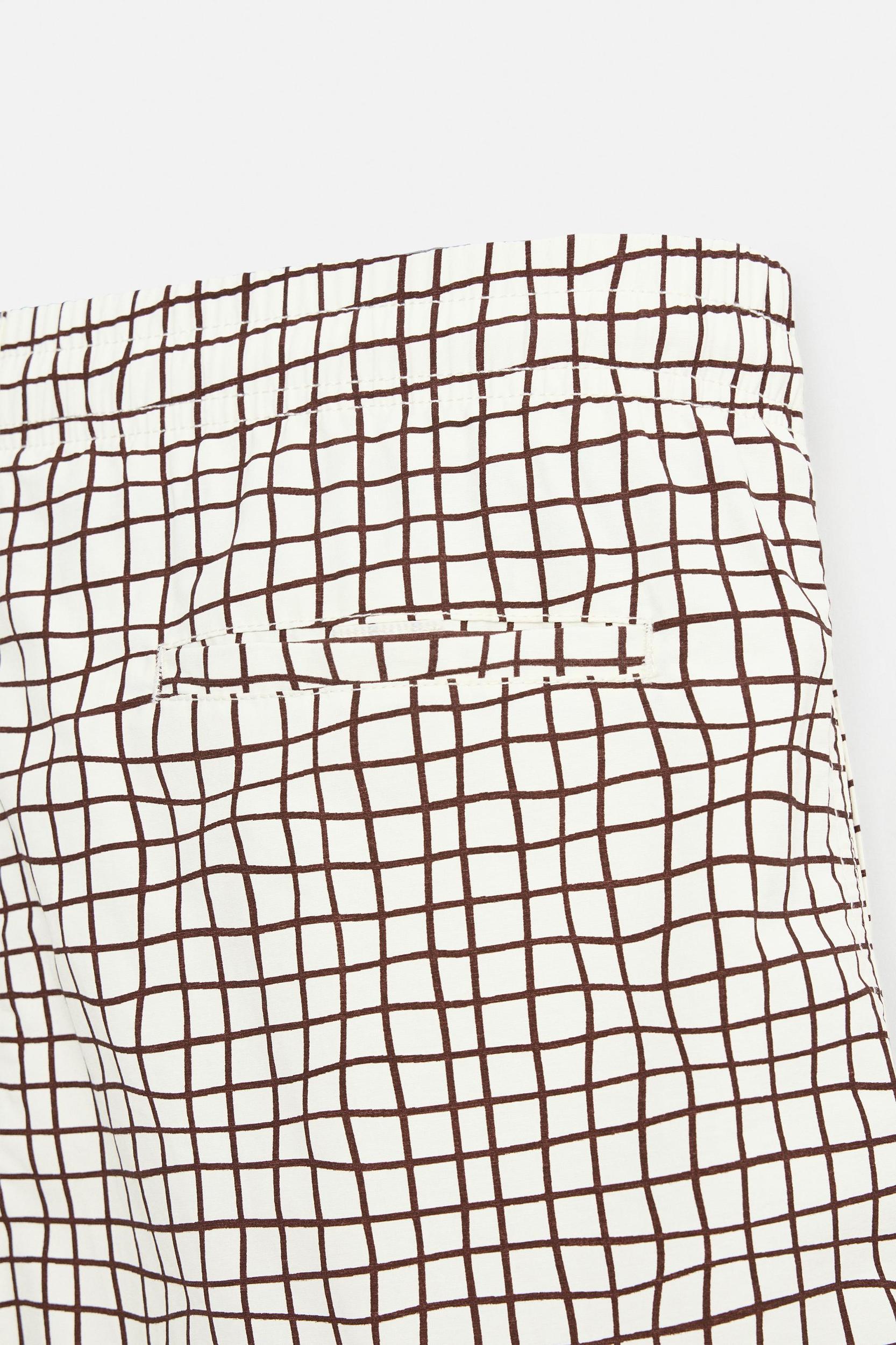 CHECKERED PRINT MID-LENGTH SWIMSUIT Product Image