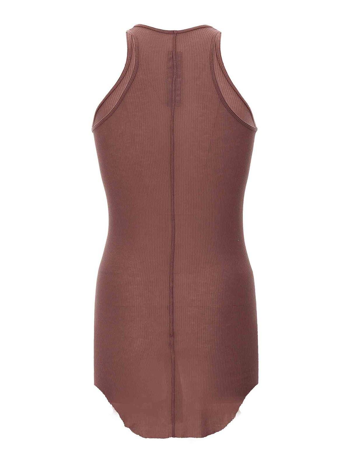 RICK OWENS Basic Rib Tank Top In Red Product Image