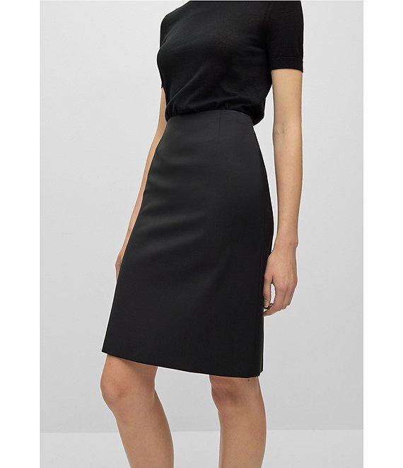 BOSS by Hugo Boss Vileah Virgin Wool Coordinating Pencil Skirt Product Image