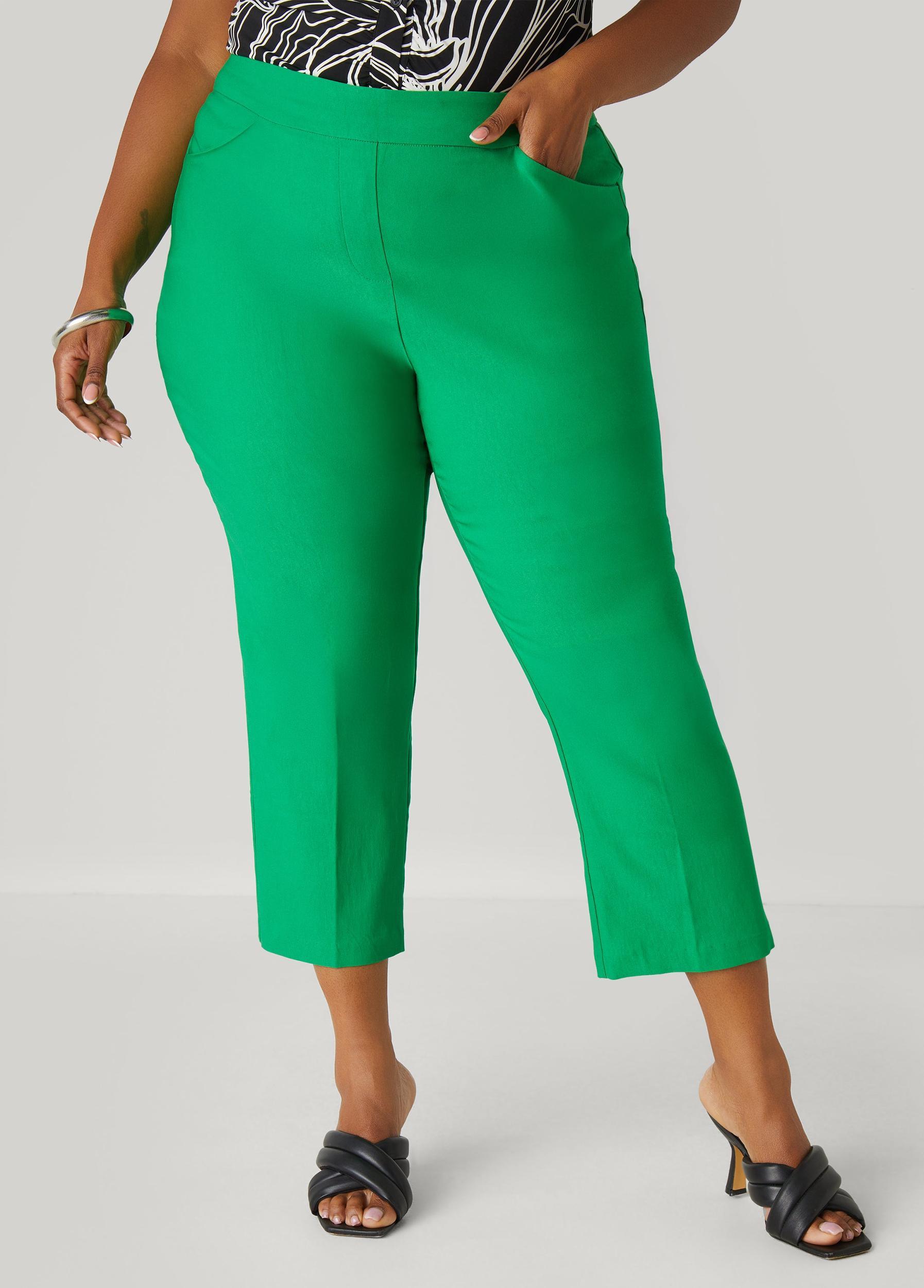 Plus Size Mid Rise Pull On Capris Ashley Stewart Product Image