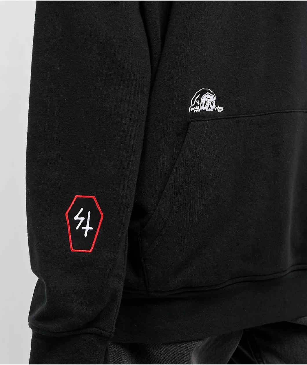 Lurking Class by Sketchy Tank Back To Nature Black Hoodie Product Image