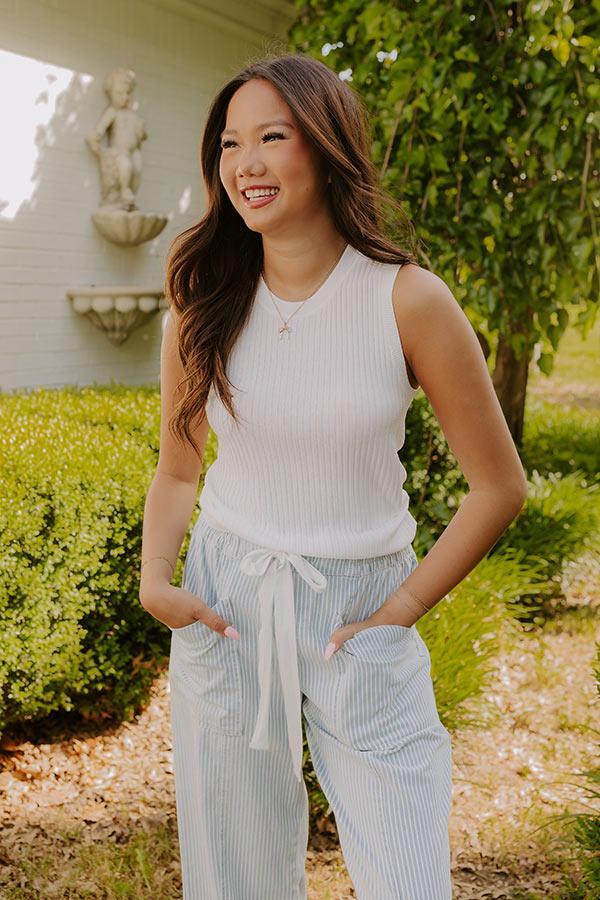 Minimal Muse Knit Top in White Product Image