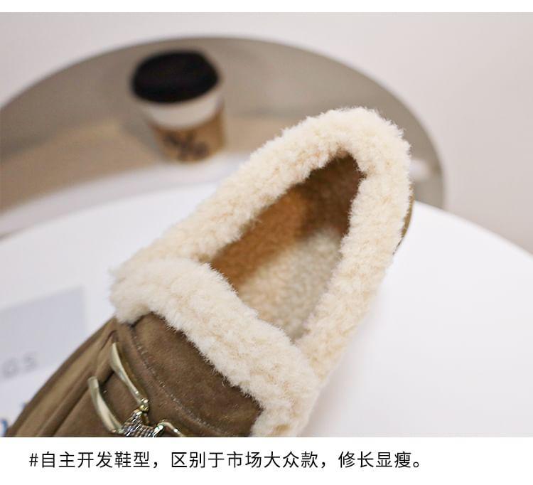 Platform Fleece-Lined Buckled Loafers Product Image