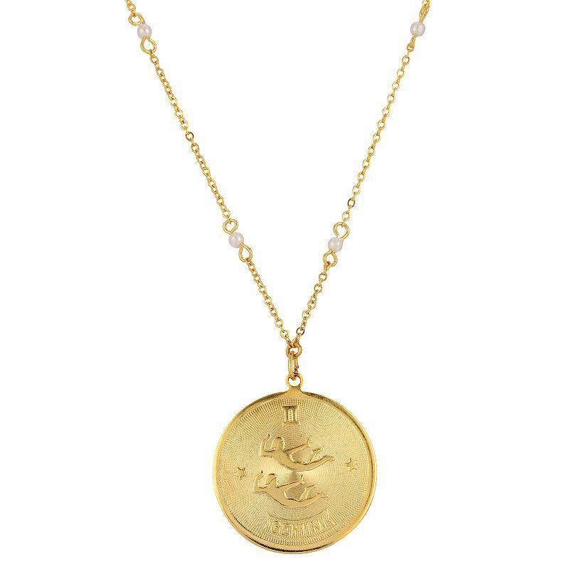 1928 Gold-tone Sagittarius Pendant Necklace, Womens, January Product Image