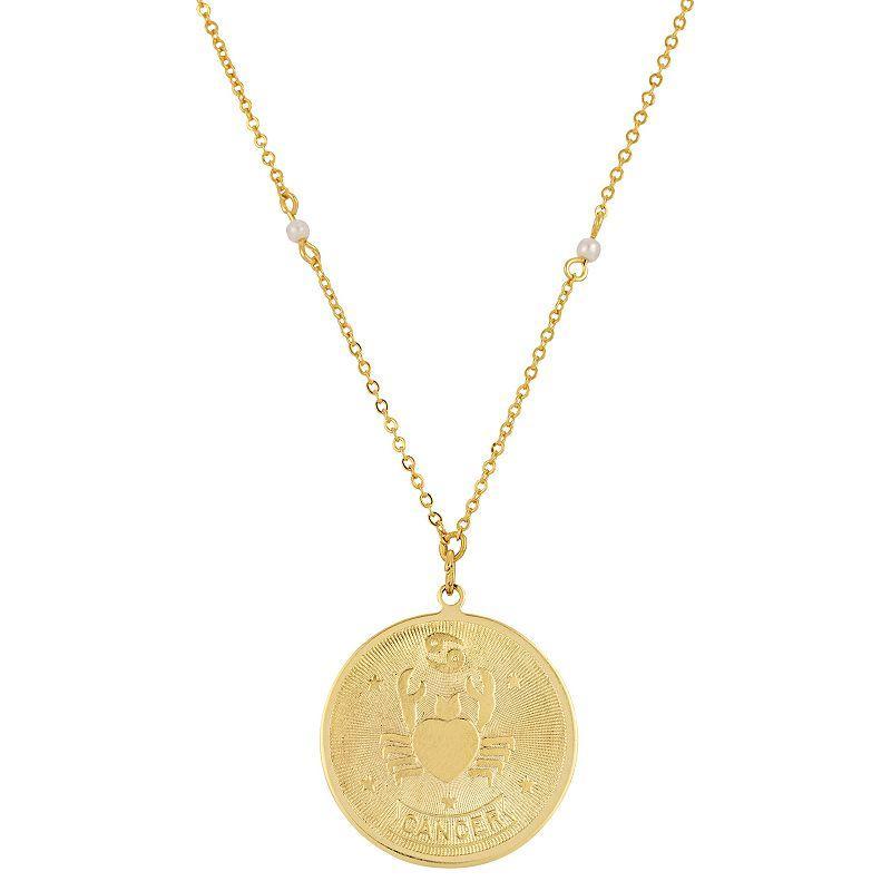 1928 Gold-tone Sagittarius Pendant Necklace, Womens, January Product Image